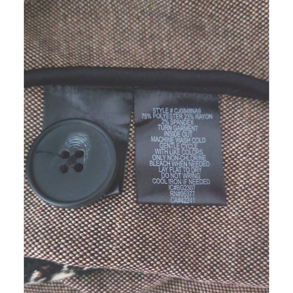 Sanctuary Houndstooth Blazer Womens Size L Brown‎ Black Single Button Career - Picture 6 of 6